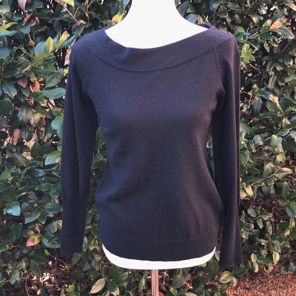 Kinross Ballet Neck Cashmere Sweater NWOT - Picture 1 of 4